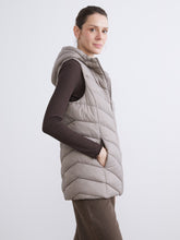 LCW Classic Brown Hooded Women Puffer Vest