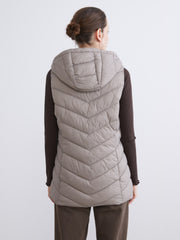 LCW Classic Brown Hooded Women Puffer Vest