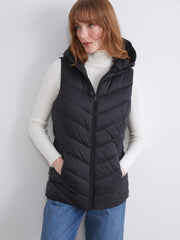 LCW Classic Brown Hooded Women Puffer Vest