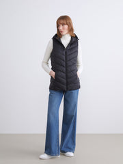 LCW Classic Brown Hooded Women Puffer Vest