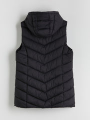 LCW Classic Brown Hooded Women Puffer Vest