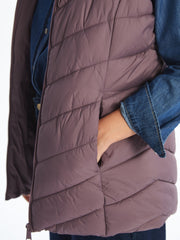 LCW Classic Brown Hooded Women Puffer Vest