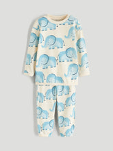 LCW Baby Ecru Printed Baby Boy Sweatshirt And Tracksuit Bottom 2-Pack