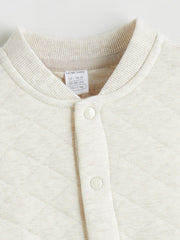 LCW Baby Ecru College Collar Quilted Baby Boy Vest