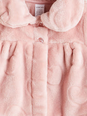 LCW Baby Ecru Baby Collar Girl Plush Coat