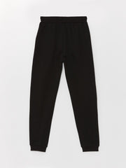 LCW Kids Black Elastic Waist Girls Thick Jogger Sweatpants