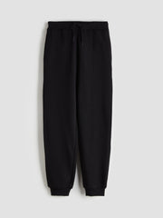 LCW Kids Black Elastic Waist Girls Thick Jogger Sweatpants