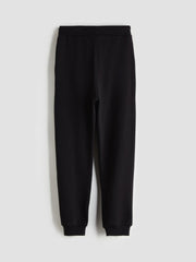 LCW Kids Black Elastic Waist Girls Thick Jogger Sweatpants