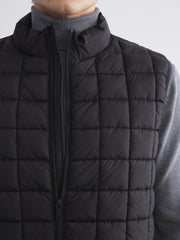 Southblue Black Slim Fit Stand Collar Men Puffer Vest