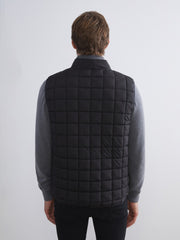 Southblue Black Slim Fit Stand Collar Men Puffer Vest