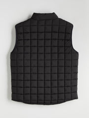 Southblue Black Slim Fit Stand Collar Men Puffer Vest