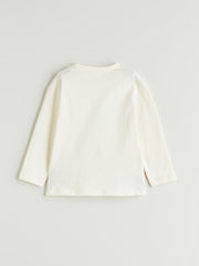 LCW Baby Beige Crew Neck Baby Boy Pajama Set