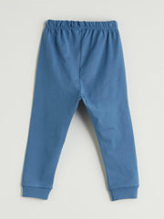 LCW Baby Beige Crew Neck Baby Boy Pajama Set