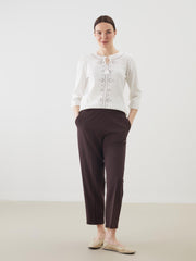 LCW Grace Black Plus Size Elastic Waist Women Trousers