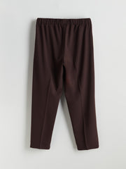 LCW Grace Black Plus Size Elastic Waist Women Trousers