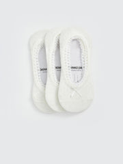 LCW Dream Ecru Ribbon Detailed Ballerina Socks 3-Pack