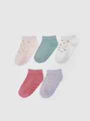 LCW Baby Pink Baby Girl Booties And Socks 5-Pack