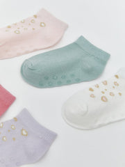 LCW Baby Pink Baby Girl Booties And Socks 5-Pack