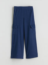 LCW Kids Blue Elastic Waist Girls Cargo Tracksuit Bottoms