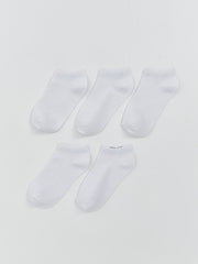 LCW Baby White Basic Baby Boy Booties Socks 5-Pack