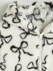 LCW Kids Hooded Plush Girls Zip-Up Sweatshirt