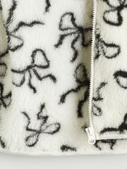 LCW Kids Hooded Plush Girls Zip-Up Sweatshirt