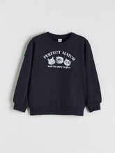 LCW Kids Navy Blue Crew Neck Girls Sweatshirt