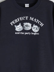 LCW Kids Navy Blue Crew Neck Girls Sweatshirt