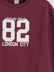 LCW Kids Ecru Crew Neck Printed Girls Sweatshirt