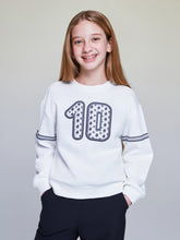 LCW Kids Ecru Crew Neck Girls Sweatshirt