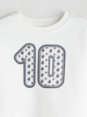 LCW Kids Ecru Crew Neck Girls Sweatshirt