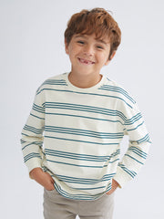 LCW Kids Petrol Crew Neck Long Sleeve Boys T-Shirt