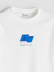 LCW Kids Ecru Crew Neck Boys T-Shirt