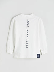 LCW Kids Ecru Crew Neck Boys T-Shirt