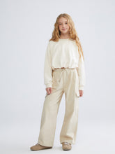 LCW Kids Beige Elastic Waist Gabardine Girls Trousers