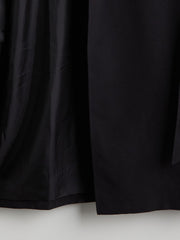 LCW Vision Black Jacket Collar Women Trench Coat