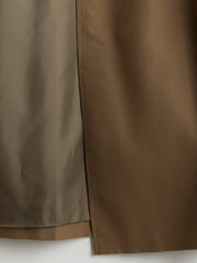 LCW Vision Black Jacket Collar Women Trench Coat