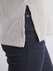 LCW Comfort Polo Neck Ribbed Women T-Shirt