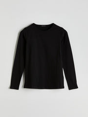 LCW Classic Black Crew Neck Women Bodysuit