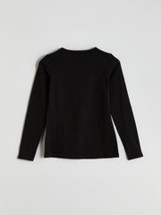 LCW Classic Black Crew Neck Women Bodysuit