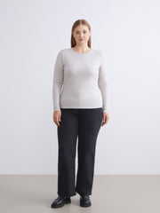 LCW Classic Black Crew Neck Women Bodysuit