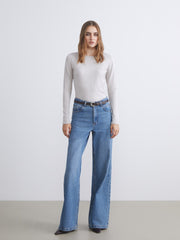 LCW Classic Black Crew Neck Women Bodysuit