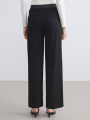 LCW Classic Elastic Waist Wide Leg Women Trousers