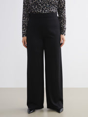 LCW Classic Elastic Waist Wide Leg Women Trousers