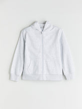 LCW Kids Black Long Sleeve Girl Thick Zippered Sweatshirt