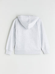 LCW Kids Black Long Sleeve Girl Thick Zippered Sweatshirt