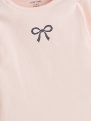 LCW Baby Pink Ribbon Detailed Baby Girl T-Shirt 3-Pack