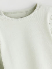 LCW Baby Ecru Crew Neck Baby Girl T-Shirt 3-Pack