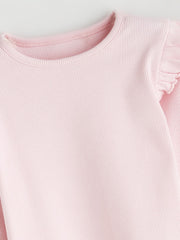 LCW Baby Ecru Crew Neck Baby Girl T-Shirt 3-Pack