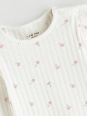 LCW Baby Ecru Crew Neck Baby Girl T-Shirt 3-Pack